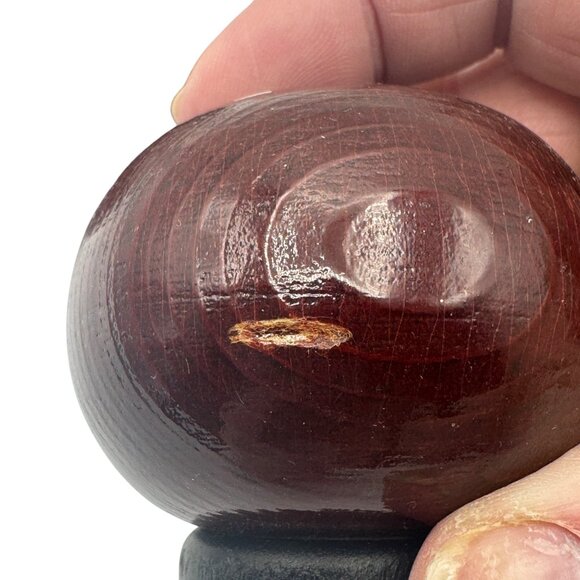 Vintage Wooden Yosemite Salt & Pepper Shakers Handcrafted Rounded Design - Picture 4 of 4